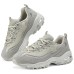 Skechers DLITES Anti-Slip Wear-Resistant Low-Top Chunky Sneakers Women's Gray Silver Серый, 36.5