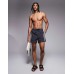 Bershka side panelled deatiled swimshorts in grey Серый, L