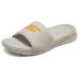 Skechers Slip-Resistant Slide Slippers Men's Light Gray Taupe/Orange, 39.5