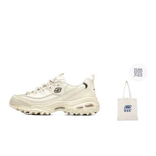 Skechers D'LITES 1.0 Slip-Resistant Breathable Low-Top Chunky Sneakers Women's Ecru 35