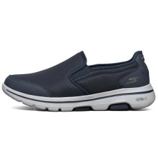 Skechers Go Walk 5 Cushioned Anti-Slip And Wear-Resistant Lightweight Low-Top Casual Shoes Men's Dark Blue White 41