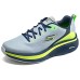 Skechers MEN'S GO Cushioned Slip-Resistant Low-Top Casual Running Shoes Men Gray Blue GRAY/NAVY, 44