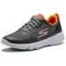 Skechers GO RUN Series Cushioning Anti-Slip Wear-Resistant Breathability Low-Top Casual Running Shoes Men's Gray Orange 42.5