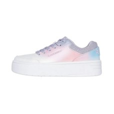 Skechers Court High Anti Slip Wear Resistant Low Top Kids' Skateboarding Shoes White Pink Children Aged 3 7 Years Old Разноцветный, 34