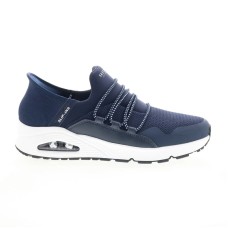 Skechers Uno Meridian 183006 Mens Blue Canvas Lifestyle Sneakers Shoes 10