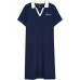 Skechers Short-Sleeved Dresses Women's Marine Blue Marine Blue-00DU, XL