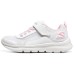 Skechers Girls Cushioning Wear-Resistant Low-Top Kids' Running Shoes White Pink Teenagers белый/светло-розовый, 34