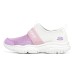 Skechers Go Fle Wear-Resistant Breathable Slip-Resistant Kids Lifestyle Shoes White Lavender Teenagers 35