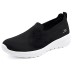 Skechers GO WALK Ma Cushioning Wear-Resistant Low-Top Casual Shoes Men's Black White Черно-белый, 43