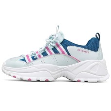 Skechers Kozmiks Cushioned Slip-Resistant Breathable Low-Top Chunky Sneakers Women's Pink Blue 36