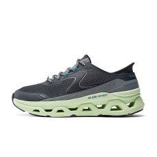 Skechers Sport Cushioned Slip-Resistant Low-Top Casual Running Shoes Men's Charcoal Gray Charcoal Gray/Lemon, 41.5