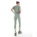 adidas Running Own The Run 7/8 leggings with phone pocket in silver green Серый, S