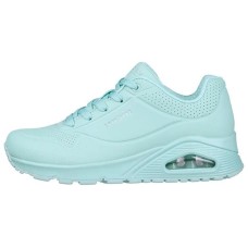 Skechers Uno Cushioning Anti-Slip And Wear-Resistant Low-Top Casual Shoes Women's Light Blue 39