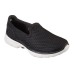 Skechers Go Walk 6 Breathable Rebound Cushioning Lightweight Low-Top Casual Shoes Women's Black White 36