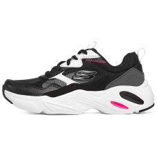 Skechers Stamina Airy Low Running Shoes Black/White Women's 35