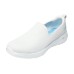 Skechers Cushioned Wear-Resistant Lightweight Low-Top Casual Shoes Women's White Blue WHITE/LIGHT BLUE, 37.5