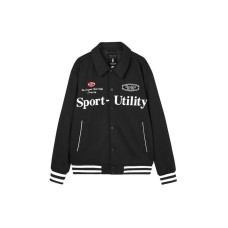 Skechers Colorful Baseball Jacket Men's Carbon Black Carbon Black 0018, S