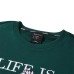 Skechers X Romantic Crown Co branded Series Sweatshirt Unisex Yellow Pine Green 02A2/Yellow Pine Green, M