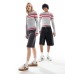 Reclaimed Vintage unisex knitted top with red stripe Серый, 3XL - US 14