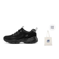 Skechers D'LITES 1.0 Anti-Slip Wear-Resistant Low-Top Chunky Sneakers Women's Black Черный, 35.5