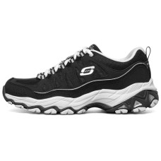 Skechers D Lites Low Top Daddy Shoes Black/White Women's 36