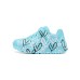 Skechers Kids Cushioned Slip-Resistant Abrasion-Resistant Low-Top Kids Lifestyle Shoes Turquoise Multicolor Kids' Turquoise Multicolor, 34