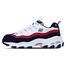 Skechers D'Lites 1.0 Low top Clunky Shoes White/Blue Women's 35