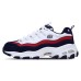Skechers D'Lites 1.0 Low top Clunky Shoes White/Blue Women's 35