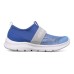 Skechers Comfy Flex 2.0 Anti Slip Wear Resistant Low Top Kids' Running Shoes Blue Gray Teenagers 35