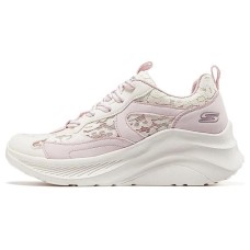 Skechers Cushioned Wear-Resistant Height Increasing Low-Top Chunky Sneakers Women's White Pink Фиолетовый, 36
