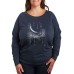 Falling Stars Plus Size Graphic Pullover Синий, 4X