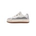 Skechers Slip Resistant Height Increasing Low Top Skateboard Shoes Women's White Gray White gray, 37