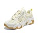 Skechers Stamina V3 Chunky Sneakers Men Low-Top White Yellow 42