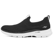 Skechers Go Walk 6 Abrasion Resistant Low Top Casual Shoes Women's Black 36
