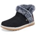Skechers Bob's Wear-Resistant Slip-Resistant Short Snow Boots Women's Black Черный, 39