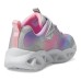 Skechers Breathable Low-Top Kids' Running Shoes Silver Pink Purple Teenagers Silver Multicolor, 32
