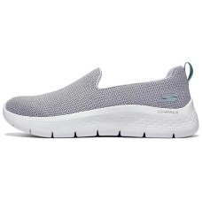 Skechers Go Walk Fle Cushioning Anti-Slip And Wear-Resistant Low-Top Casual Shoes Women's White Gray White gray, 35