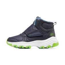 Skechers I Conik Slip Resistant Cushioning Wear Resistant Warm High Top Kids Lifestyle Shoes Marine Blue Teenagers 27.5