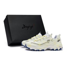 Skechers D'Lites 1.0 Chunky Sneakers Women's Low-Top White Yellow white, 39.5