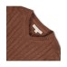 Boys Organic Long Sleeve Fine Gauge Cable V-Neck Sweater Cinnamon heather cable, Small