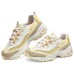 Skechers D'LITES 1.0 Anti-Slip Wear-Resistant Low-Top Chunky Sneakers Women's Yellow Yellow/Multicolor, 36