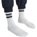 Skechers Mid Calf Socks Unisex 2 Pack 2 Pack (Carbon Black+Bright White), S
