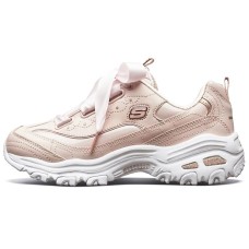 Skechers D'LITES Cushioned Breathable Slip-Resistant Low-Top Casual Shoes Women's Light Pink 36