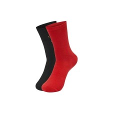 Skechers Mid Calf Socks Unisex 2 Pack 2 Pack (Black/Dark Red/042W), S