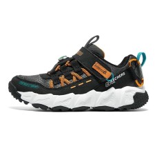 Skechers Wear-Resistant Breathable Slip-Resistant Low-Top Kids' Running Shoes Black Orange Teenagers Черный, 35