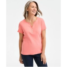 Топ Style & Co Petite Henley Розовый, PM