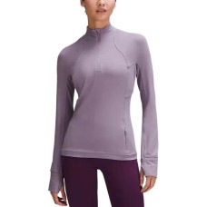 Lululemon Team Canada It's Rulu Half Zip Shirt Women's Purple Gray/PPAS, 4