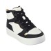 Skechers Court High Anti Slip Wear Resistant Mid Top Kids' Skateboarding Shoes White Black Children Aged 3 7 Years Old Черно-белый, 27.5