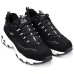 Skechers D Lites 1.0 Low Top Running Shoes Black Women's 35.5