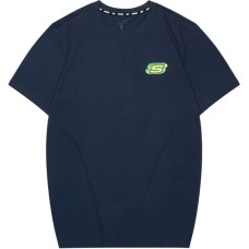 Skechers T Shirt Unisex Navy Blue Синий, L